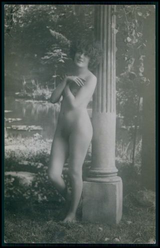 French Full Nude Woman C1910 - 1920s Photo Postcard V.  Henry
