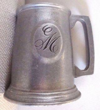 Vintage Wilton Armetale 18 Oz Relief M Mark Beer Stein Early Time Rwp Product