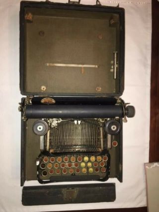 Vintage Folding Corona Portable Model 3 Typewriter In Case.