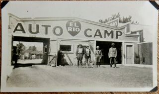 1920s Photo Sign,  Auto Camp,  El Rio,  California Near Oxnard Ca,  101 Coast Hwy