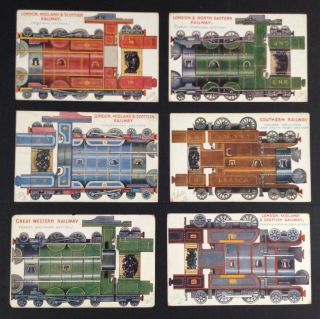 Tuck " Model Railway Engines " Series 3404 Set (6) Postcards - Cut - Outs London Trains
