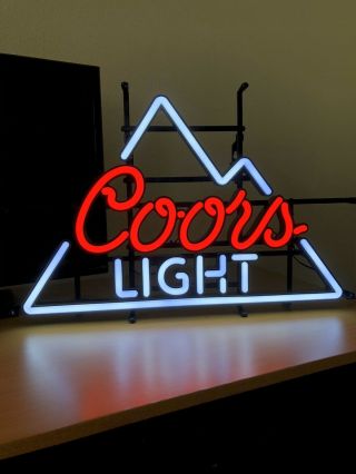 Coors Light Beer Neon Led Sign 24.  5 X 16