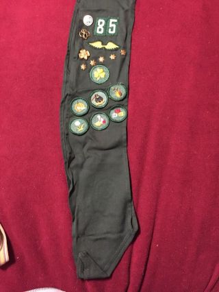 Vintage Girl Scout Sash W/ Pins & Badges