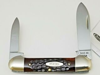 1965 - 69 Case Xx Usa 62131 Canoe Pocket Knife 3 5/8 " Red Bone Handles