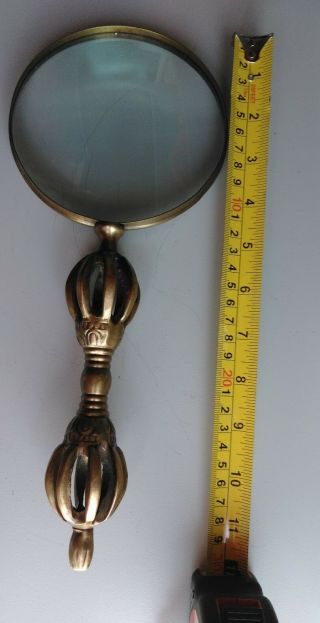 Large Magnifying Glass Wow Heavy Manly Majestic Solid Brass Wizard