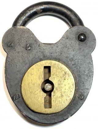 Vintage Antique Very Old Padlock With Key