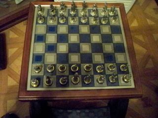 1983 Franklin Civil War Chess Set With All Papers & Cert.  Of Authenticity
