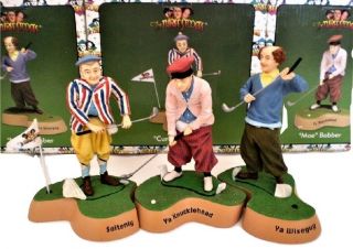 The Three Stooges Bobbleheads By Vandor Golf Set Of 3 Larry Moe Curly