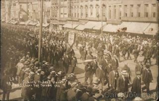 Rppc Cabinet Makers Union In Labor Day Parade 1911 Social History Postcard