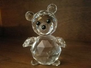 Swarovski Crystal Figurine Large Teddy Bear 3 3/4 " Tall No Box