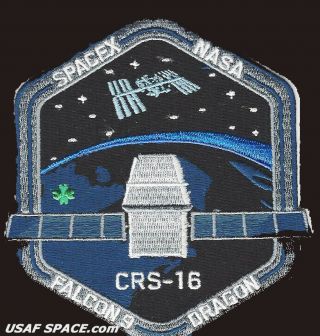 Crs - 16 - Spacex Falcon - 9 Dragon F - 9 Iss Nasa Resupply Mission Patch