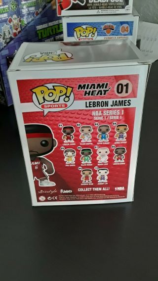Funko Pop NBA Miami Heat Lebron James 01 Vaulted HTF Vinyl Figure (see photos) 3