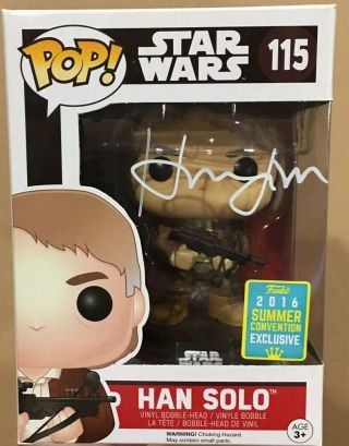 Harrison Ford Signed/autographed Funko Pop Star Wars Han Solo