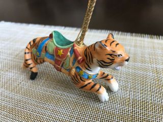 Lenox Carousel Animal Ornament - Tiger - 1989 - No Box
