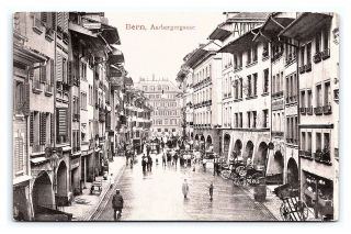Vintage Postcard Aarbergergasse Bern Switzerland G4