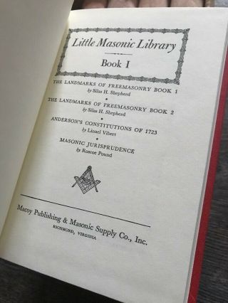 LITTLE MASONIC LIBRARY 5 VOLUME SET 1977 MACOY FREEMASON BOOKS 7