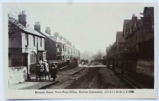Real Photo Pc Briston Road From Post Office Melton Constable Norfolk