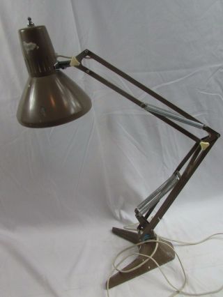 Vtg Ledu Mid Century Modern Articulating Swing Arm Drafting Lamp Weighted Base