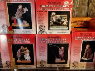 Emmett Kelly Jr Figurines.  25 total figurines,  15 of which are limited edition. 2