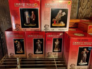 Emmett Kelly Jr Figurines.  25 total figurines,  15 of which are limited edition. 3