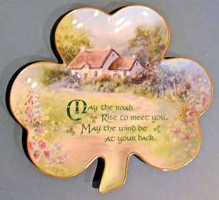 Shamrock Clover Limited Edition Plate Franklin " An Irish Blessing "