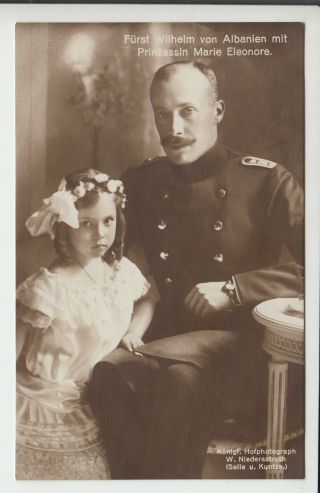Prince Wilhelm Of Albania,  Prince To Wied & Daughter Pss Marie Eleonore Rare