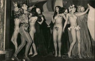 Risque/nude Rppc Topless Dancers Real Photo Post Card Vintage