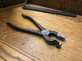 Antique Plier Tool: Heaton Button Fastener - Patent 1886 - Sole Mfr’s - Prov R I