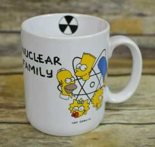 Vintage 1990 The Simpsons Nuclear Family Coffee Mug Matt Groening