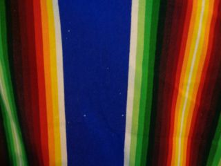 Pendleton Beaver State Wool Blanket Vivid Summer Rainbow Colors Stripes 66 x 77 