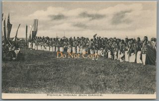 George Cornish Photo " Ponca Indian Sun Dance " Arkansas City Kansas - Postcard
