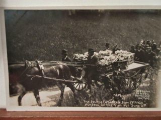 The Louth Disaster Funeral Of The Victims May 29th 1920 - Rp Postcard,  W.  Benton