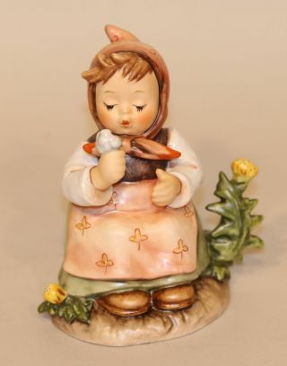 Hummel Figurine Make A Wish 475 Tmk - 6 Girl Blowing Dandelion