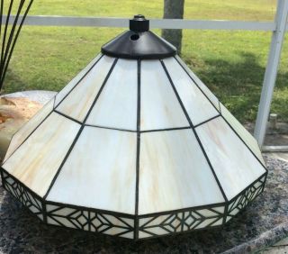 12 " Tiffany Style Leaded Glass Slag Mission Arts & Crafts Ceiling Fan Light Kit