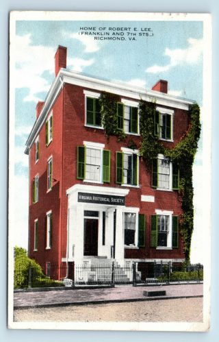 Richmond,  Va - C1917 View Of General Robert E Lee Home - Civil War Postcard - C3