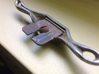 Vintage Miniature Plane Draw Knife Spoke Shave / Tool / Bronze 3