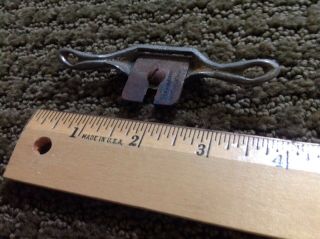 Vintage Miniature Plane Draw Knife Spoke Shave / Tool / Bronze 3 4