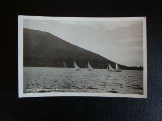 Annual Yacht Races On Grand Lake Colorado Real Photo Postcard Rppc