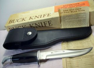 1973 Buck 119 U.  S.  A.  Special Hunting & Fighting Knife W/orig.  Sheath,  Box