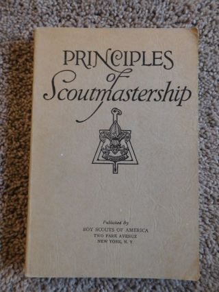 Scout Bsa 1936 Book Principles Scoutmastership Wyland Publication Scoutmaster
