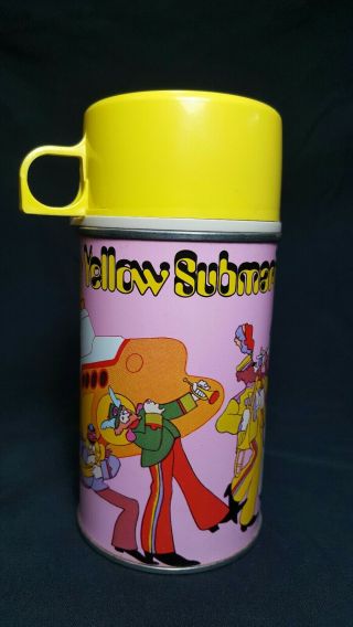 1968 The Beatles Yellow Submarine Thermos Complete Wow