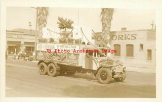 Ca,  Riverside,  California,  Rppc,  Naval Orange Pageant,  Parade,  Truck