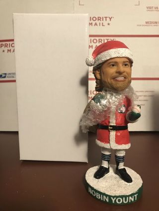 2018 Lakeshore Chinooks Robin Yount " Santa Suit " Holiday Promo Bobblehead Nib