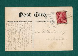 Bungers,  Greenbrier Co,  Wv Dpo Postmark,  Jul 17,  1909 On Pc Of Kanawha Falls