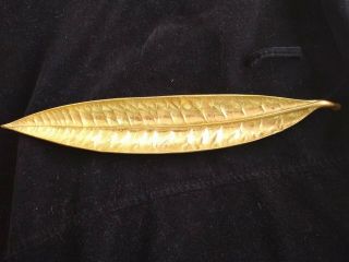Vintage Virginia Metal Crafting Brass Leaf Euphorbia Codiaeum
