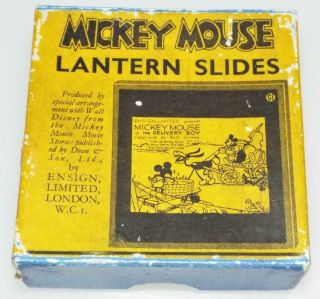 Mickey Mouse In The Delivery Boy Box Set Of 8 Walt Disney Magic Lantern Slides