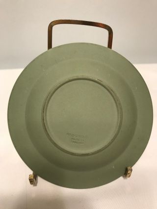 Vintage Wedgewood Green & White Jasperware Pegasus Plate 4 3/8 
