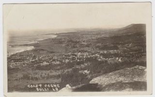 View Of Bulli Coast Scene Nr Wollongong Nsw Old Real Photo Postcard Early 1900 