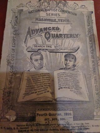 1899 African American Baptist Convention Book.  Extremely Rare