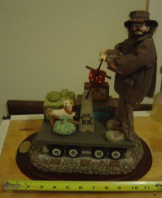 Emmett Kelly Jr Real Rags " Economy Class " Hobo Figurine Limited Edition Flambro